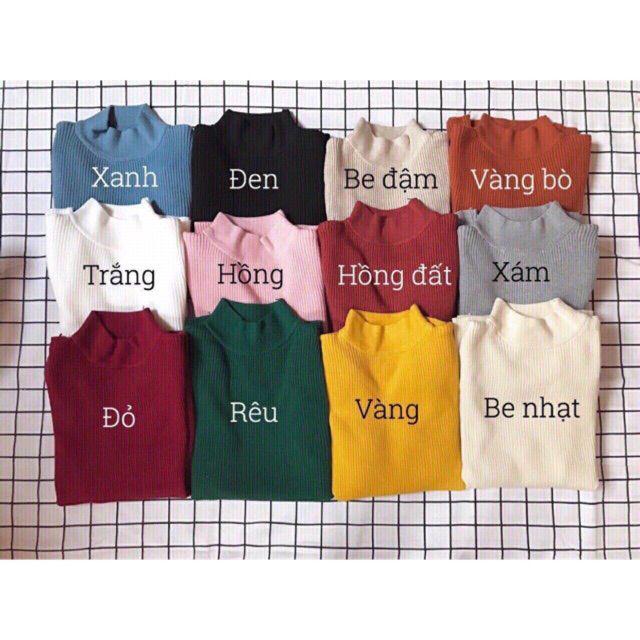Áo Len Cổ 3 phân len Tơ Mềm Mịn