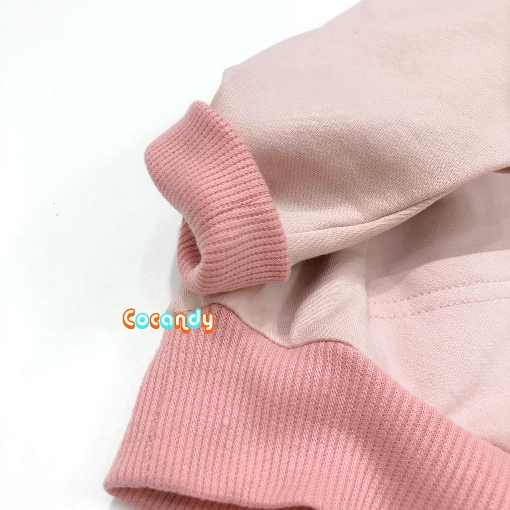 Áo hoodie hồng tai gấu dễ thương cho bé của COCANDY mã A611A
