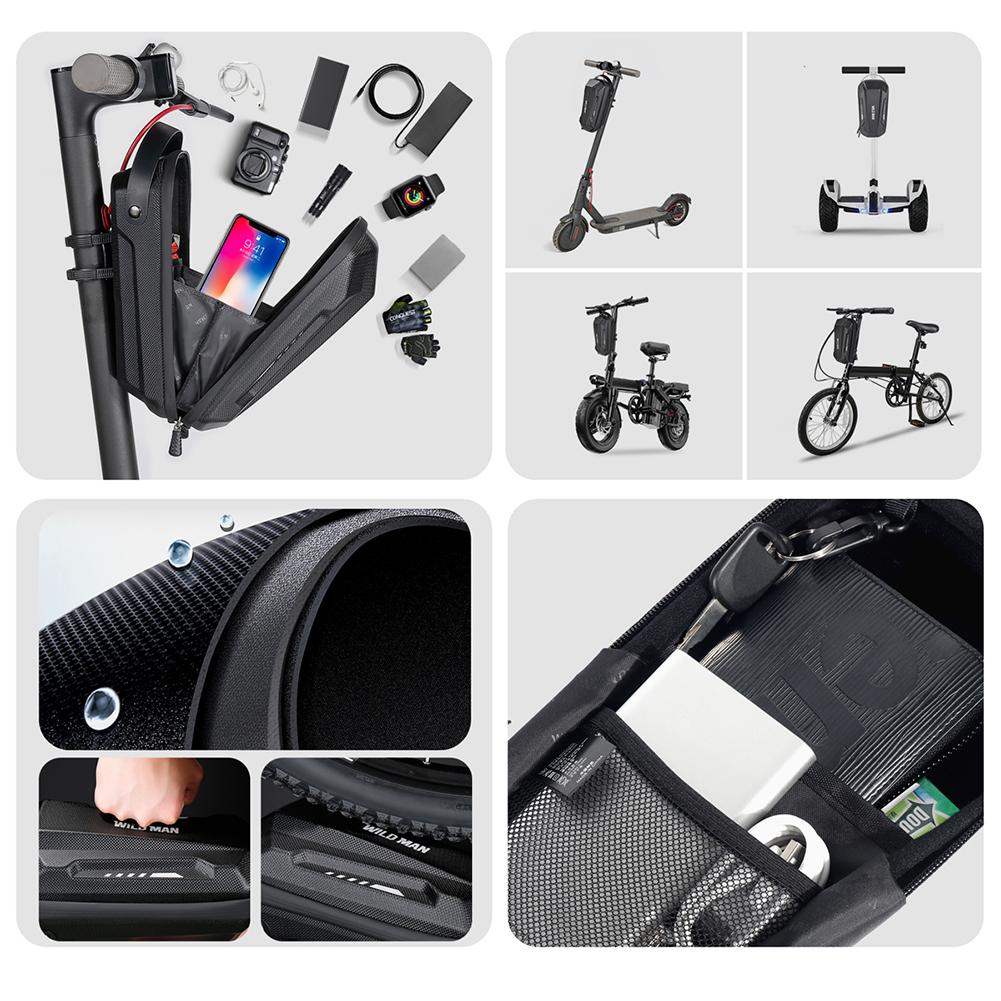 Túi treo xe đạp 2/3/5L Pannier Front Storage Túi treo công suất lớn Vỏ cứng cho M365 Pro2 cho Xiaomi M365 Túi xe tay ga Color: D