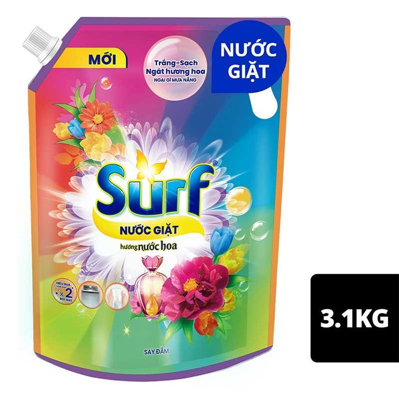 Nước Giặt Surf Sạch Thơm Hương Nước Hoa Túi 3.1kg-8934868159230