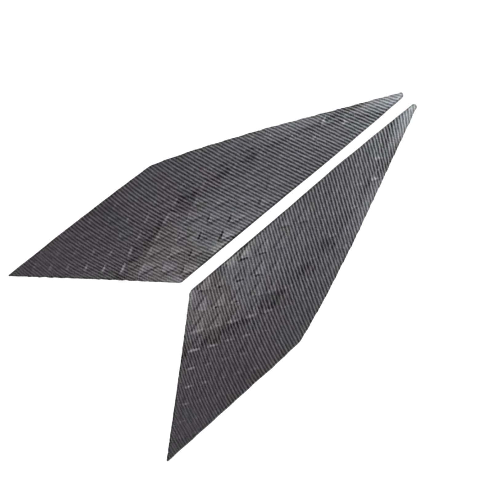 Rear Spoiler Wing Side Window Trim Covers Carbon Fiber