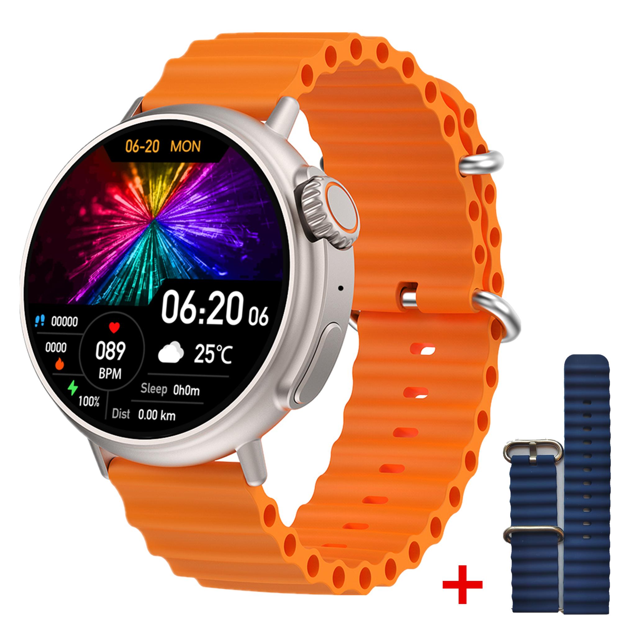 Bluetooth Gọi Blood Glucose Sugar Men Women Thể thao Đồng hồ thông minh Đồng hồ nhịp tim Giám sát nhiệt độ cơ thể Thể dục hợp kim đồng hồ smartwatch