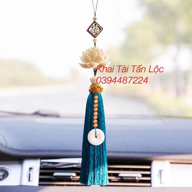 Dây , khánh treo xe hoa sen gỗ hoàng dương mệnh thủy , mộc