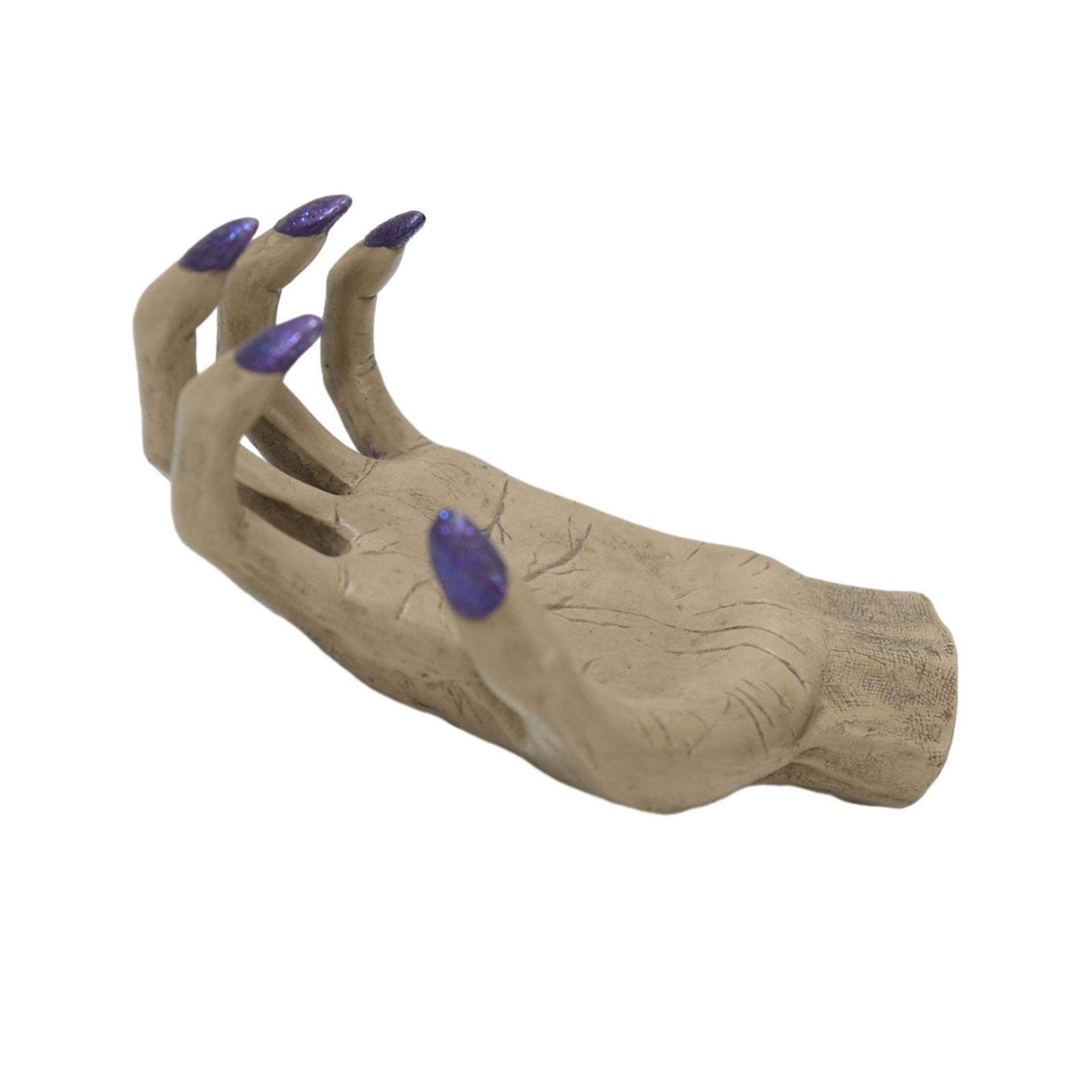 Halloween Tealight Candle Holder Halloween Decoration Hand Shape Creative Pillar Candle Stand for Haunted House Room Decor