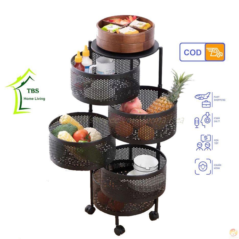 BAO RẺ - Kệ Tròn Để Rau Củ Quả Nhà Bếp, Kệ Tròn Xoay Đa Năng