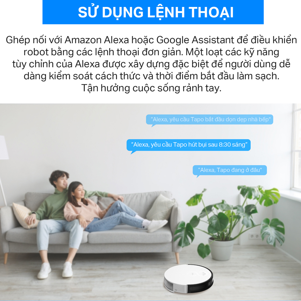 Robot Hút Bụi Và Lau Nhà + Dock Tự Động Đổ Rác Thông Minh TP-Link Tapo RV10 Plus - Hàng Chính Hãng