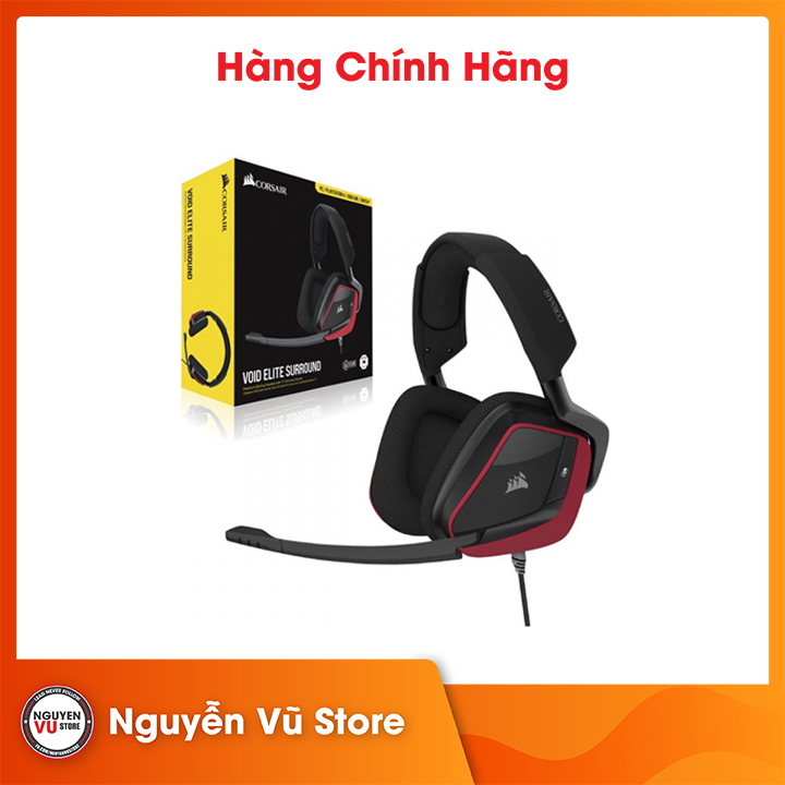 Tai nghe chơi game Corsair VOID ELITE Surround Cherry - Hàng Chính Hãng