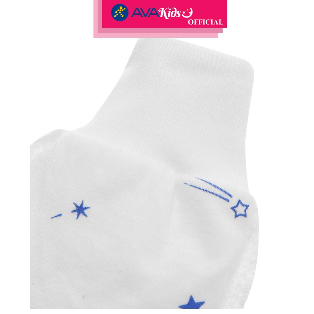 Set nón, bao tay bao chân in hình sao băng IQ Baby màu trắng (0 - 3 tháng) - Hàng Chính Hãng