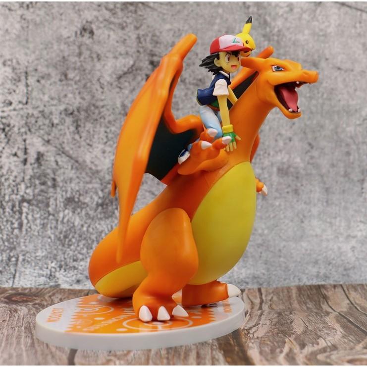 Mô Hình Poke mon Rồng phun lửa Xiaozhi Pikachu kết hợp