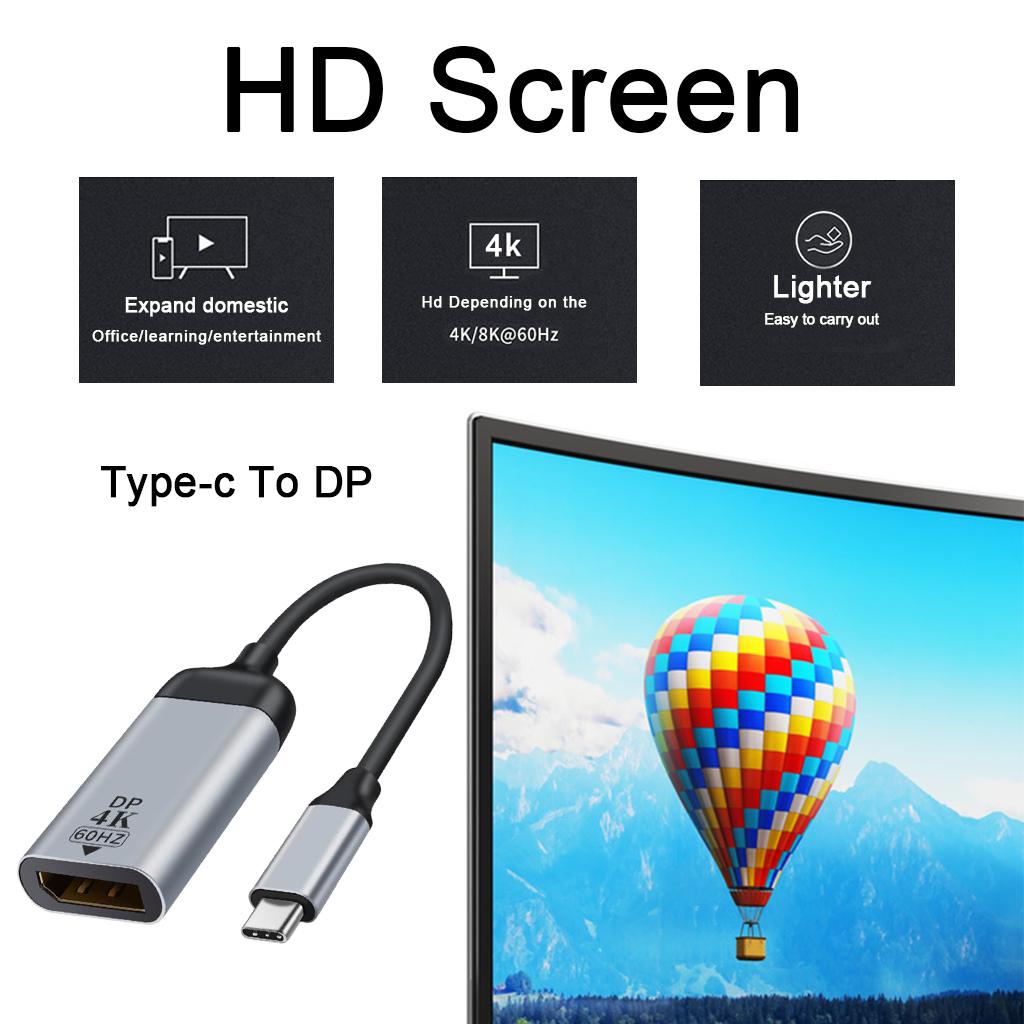 Portable Type C Type-C USB C to HDMI/DP Adapter Converter 4K 60Hz for Pro Air