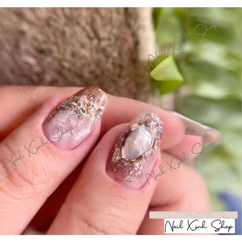 Khay charm sỏi , xà cừ , trang trí móng chuyên dùng làm nail