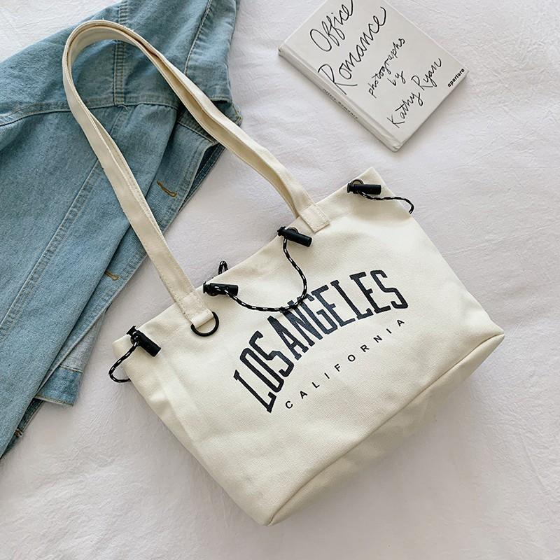 Túi Tote Túi Vải nữ Đeo Vai Cở Lớn Họa Tiết Chữ Phong Cách Ulzzang- G6269