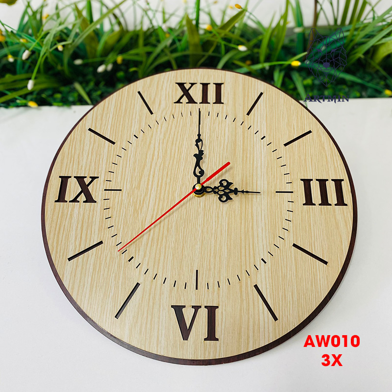AW010 - Đồng Hồ Gỗ Treo Tường – Décor Trang Trí Cổ Điển