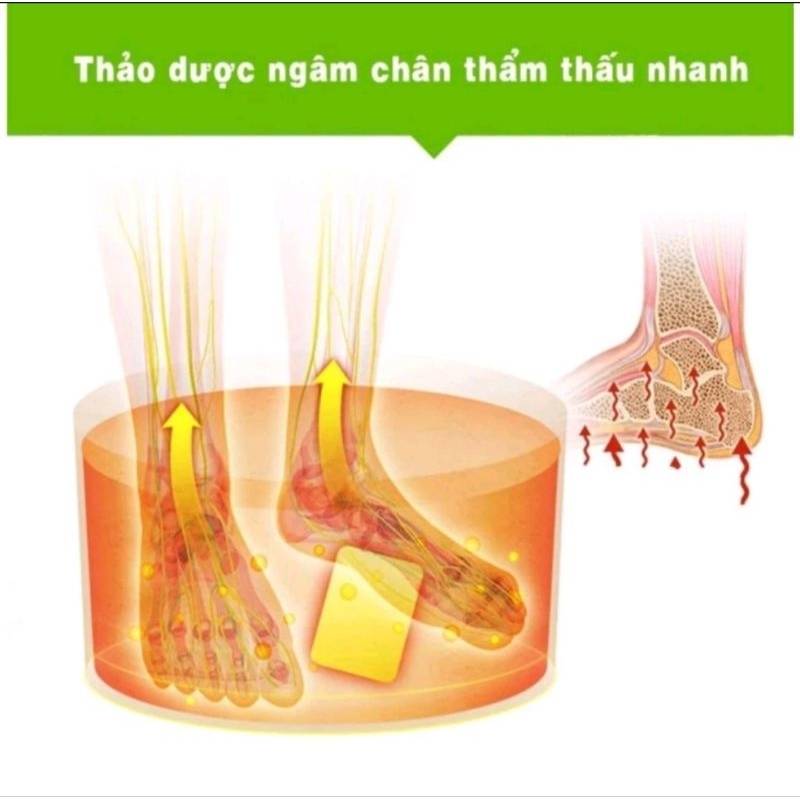Túi 100 gói Thảo Dược Ngâm Chân Đông Y Gừng Ngải Thuần Mộc