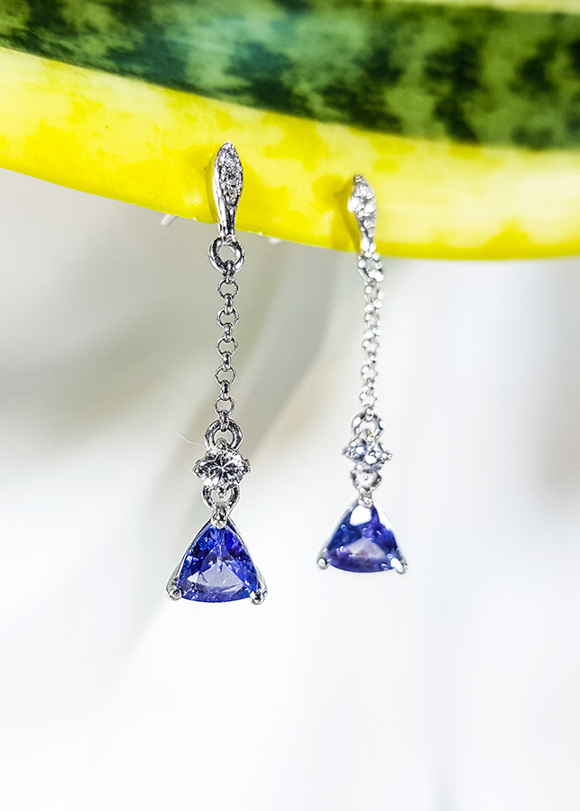 Bông tai đá Tanzanite LAT.186