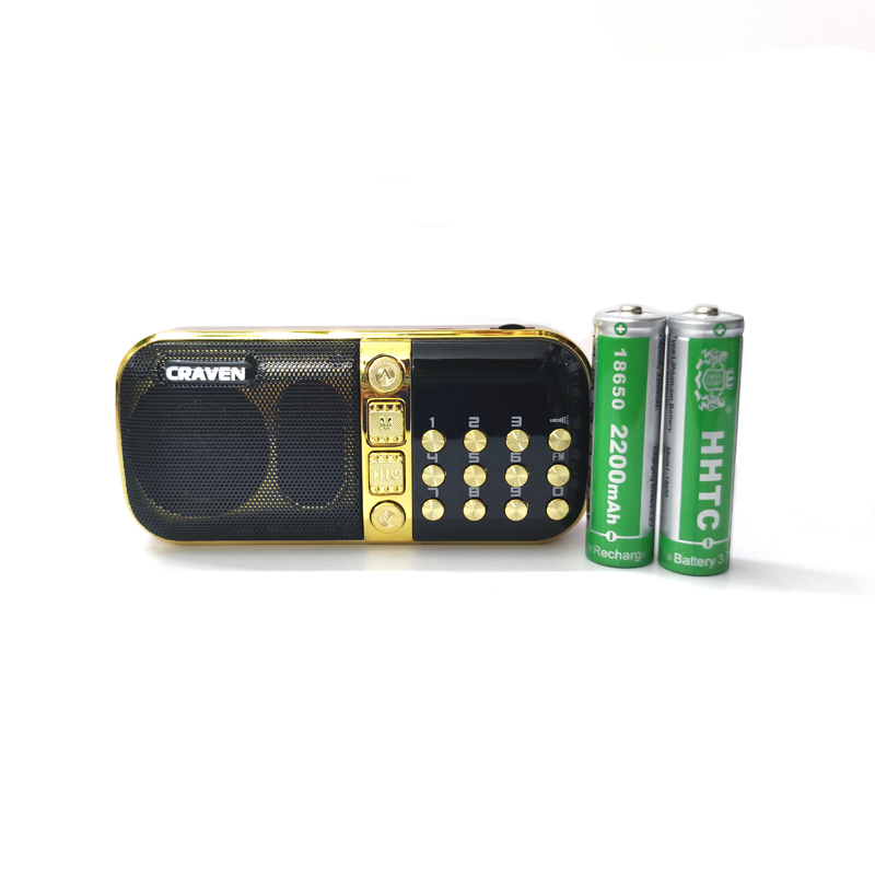 Loa đài FM Craven CR-861 hỗ trợ Thẻ nhớ/ USB/ Tai nghe/ Đèn pin - pin trâu 4400mah  HÀNG NHẬP KHẨU