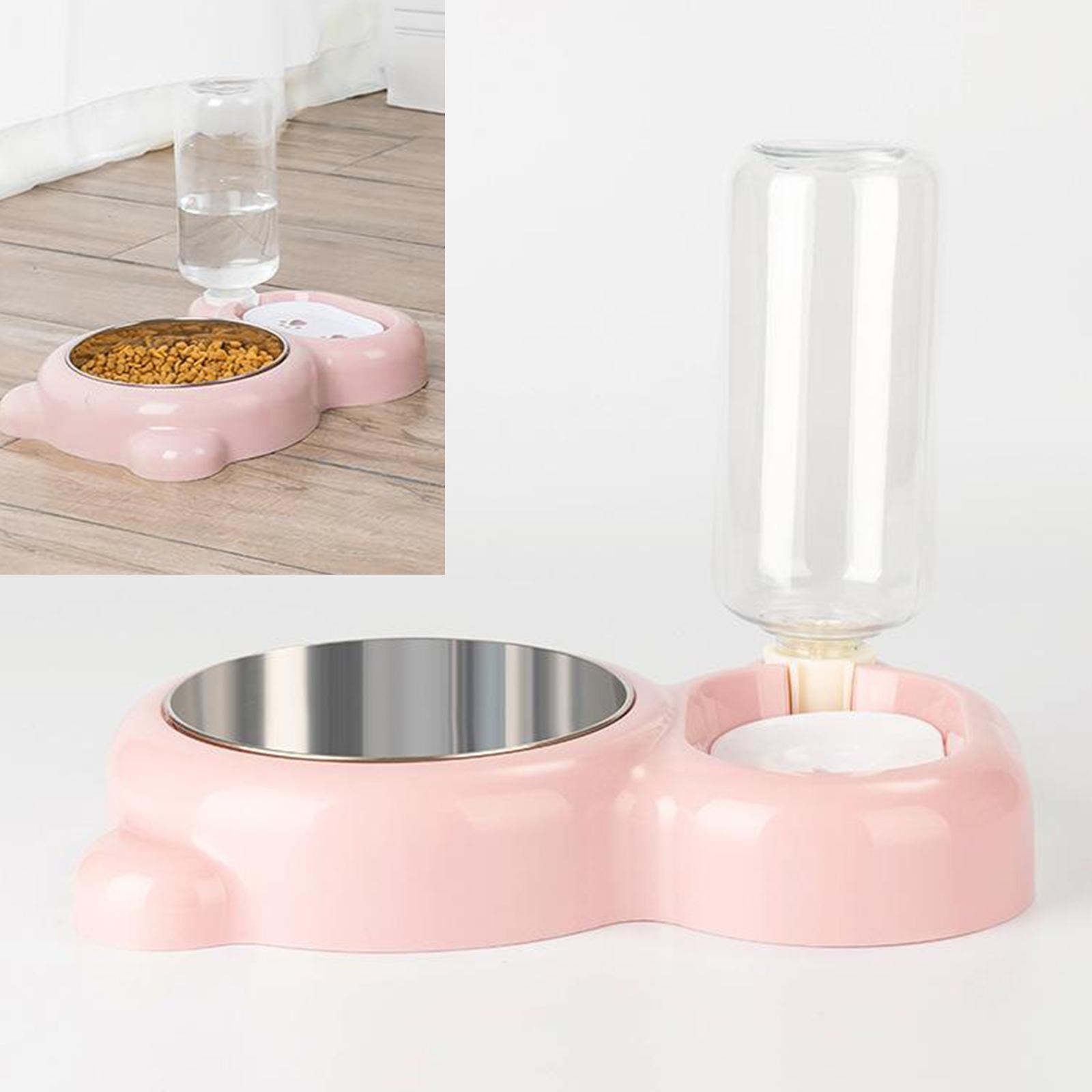 Automatic Pet Feeder Auto Dog Cat  Bowl Dispenser Pink