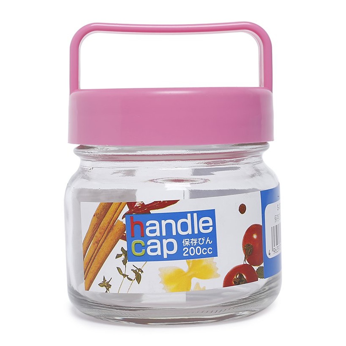 Combo Nắp đậy dùng cho lò vi sóng + Lọ thủy tinh có quai xách 200ml nội địa Nhật Bản