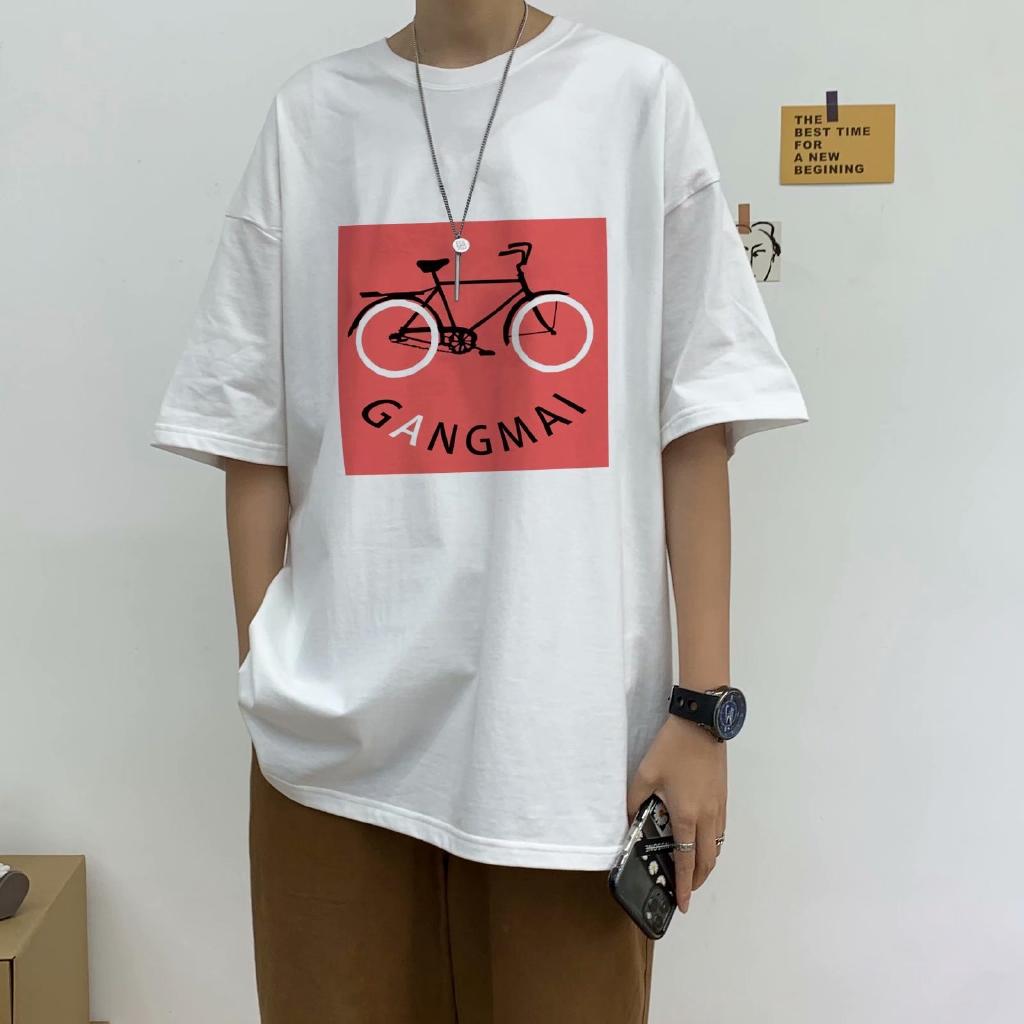 Áo Thun Nam Tay Ngắn In Hình Xe Đạp Cá Tính