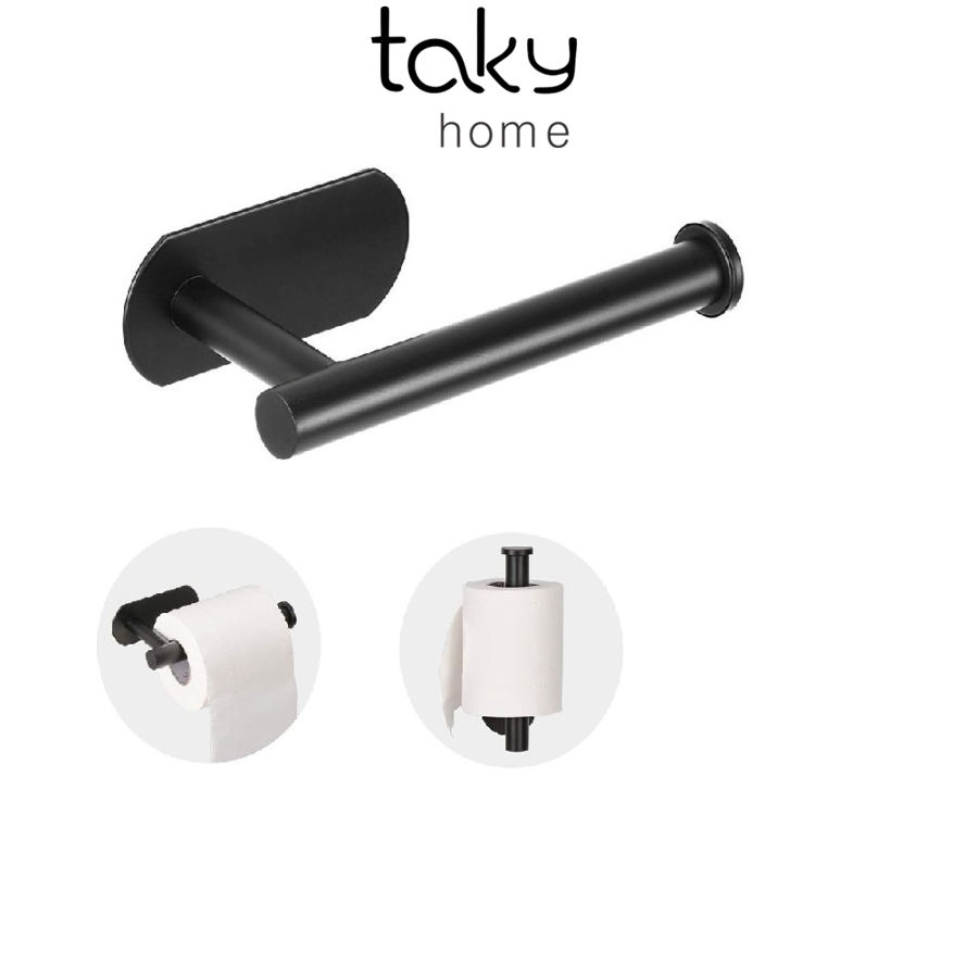 Móc Inox Treo Giấy Vệ Sinh, Cuộn Giấy Trong Toilet Cao Cấp, Giá Dán Tường Siêu Chắc, Không Khoan Tường. TakyHome 4075