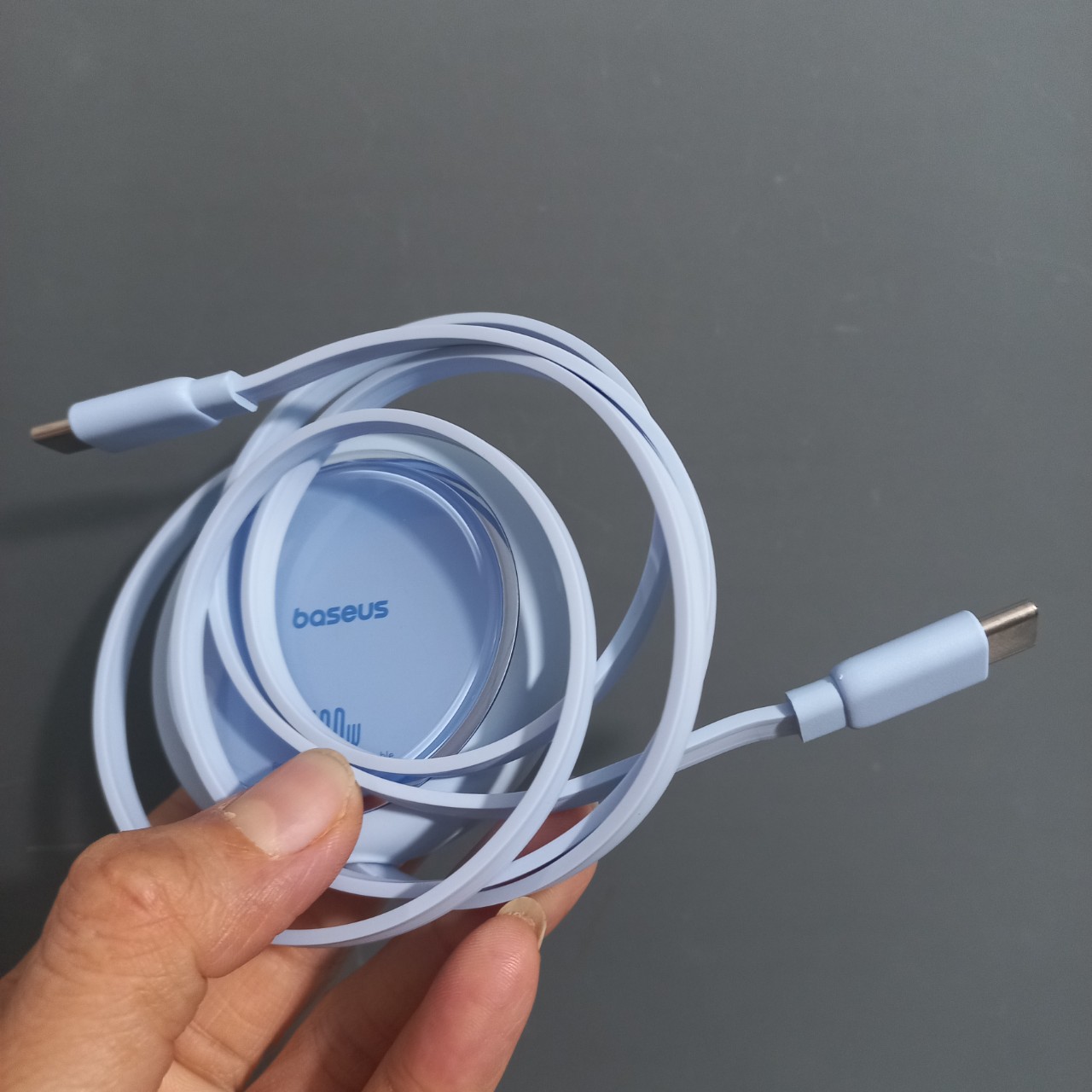 Cáp sạc dây rút C to C 100W cho macbook laptop Baseus Free2Draw Mini Retractable CB000062 _ hàng chính hãng