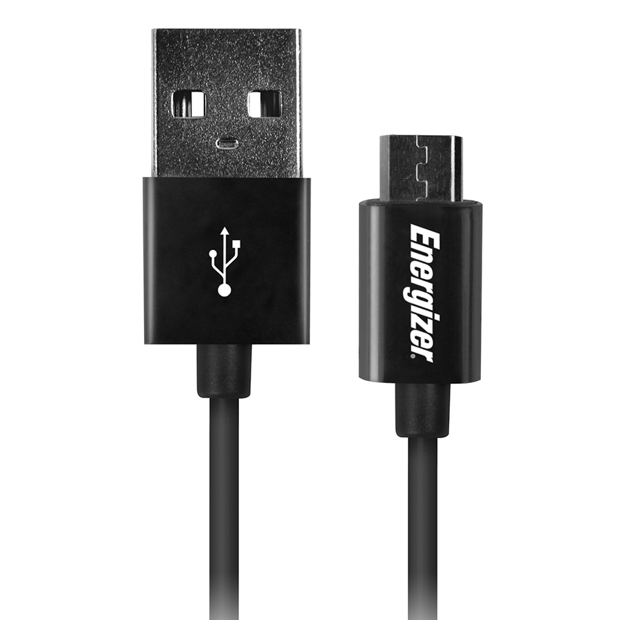 Adapter Sạc Ô Tô Energizer UL 3.4A 2 USB + 1 Cáp Micro USB - DCA2CUMC3 (Đen) - Hàng Chính Hãng