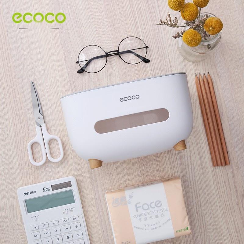 Hộp đựng khăn giấy để bàn đa năng Ecoco
