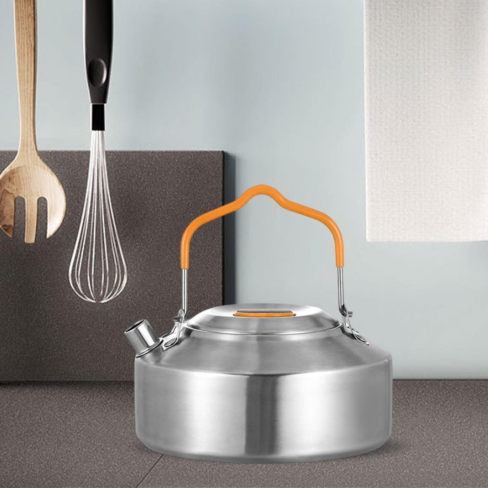 Camping Kettle Teapot Cookware with Handle Outdoor Tea Coffee Pot for Hiking