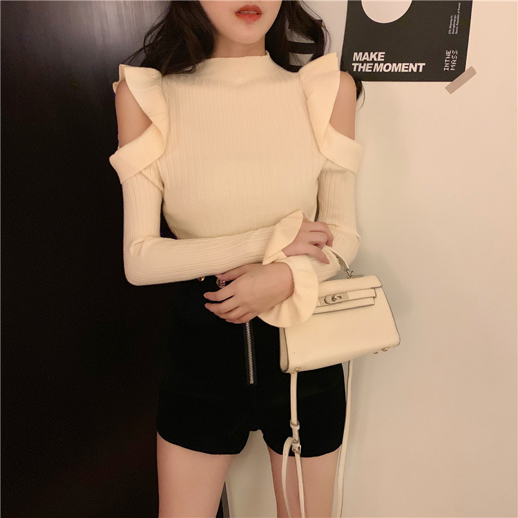 Áo len dệt tay dài vai cut-out siêu xinh – DL20166