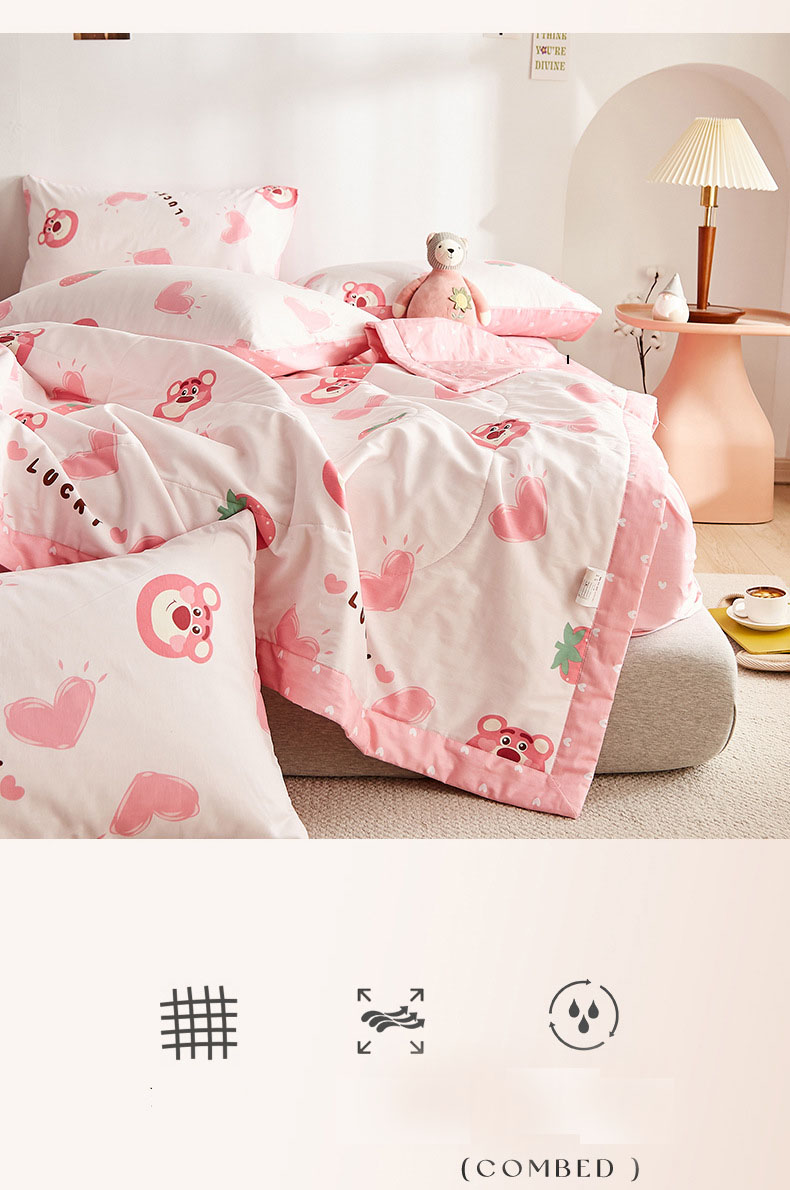Chăn mỏng mùa thu đông mát mẻ chất liệu 100% cotton nguyên chất mềm mại