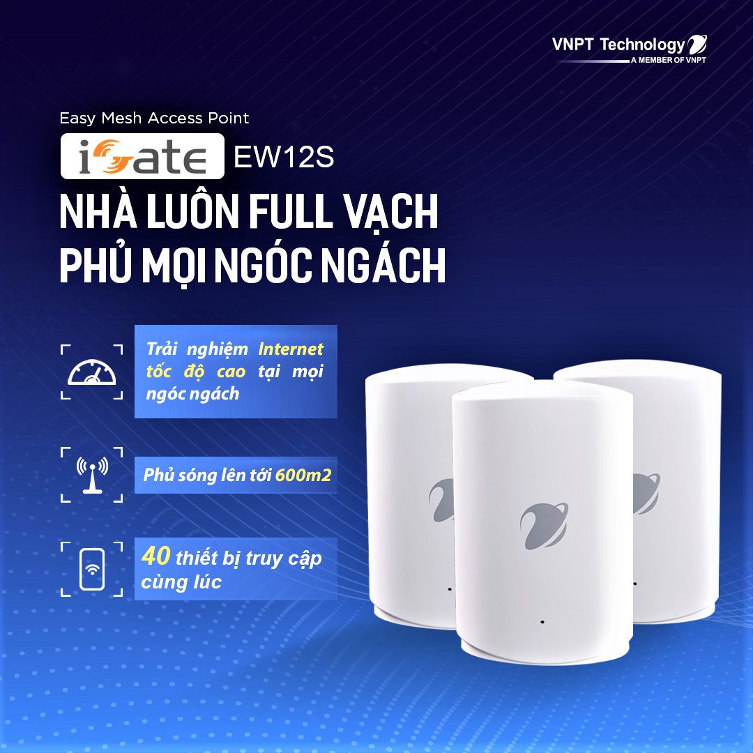 Bộ kích sóng Mesh VNPT iGate EW12S - Hàng chính hãng