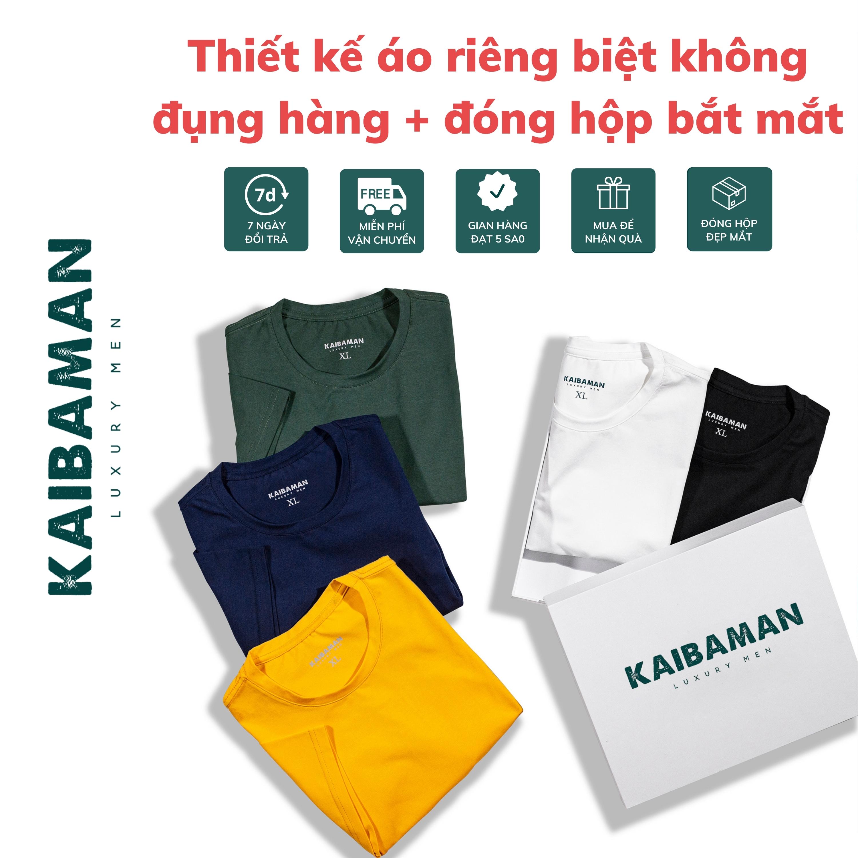 Hình ảnh [A01-011] Áo Thun Nam Tay Ngắn Cổ Tròn Kaibaman T-shirt Nam Cotton Hàn Quốc Form Slimfit Áo Phông Nam Tay Lỡ-KAIBAMAN STORE