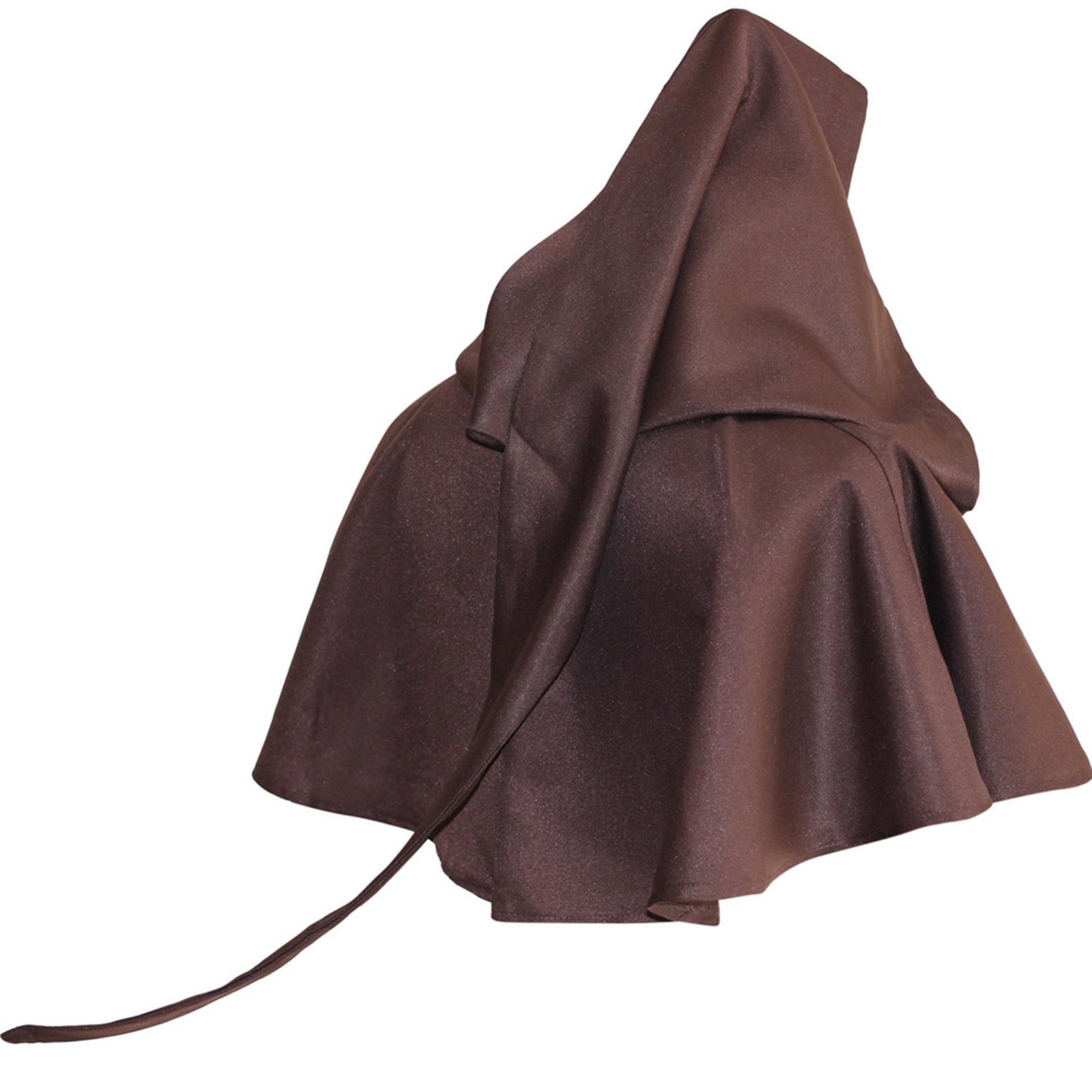 Halloween Cloak Priest Robe Cosplay Cape Gothic Hat Wizard Cloak Hooded Poncho for Adults