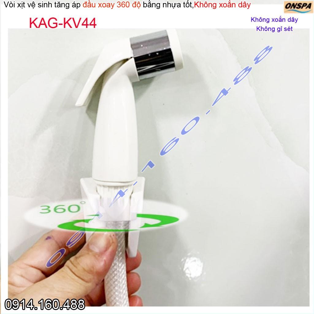 Vòi xịt vệ sinh nhà tắm, vòi rửa bồn cầu dùng cho nước phèn vùng biển, dây xịt cao cấp 100% nhựa trắng