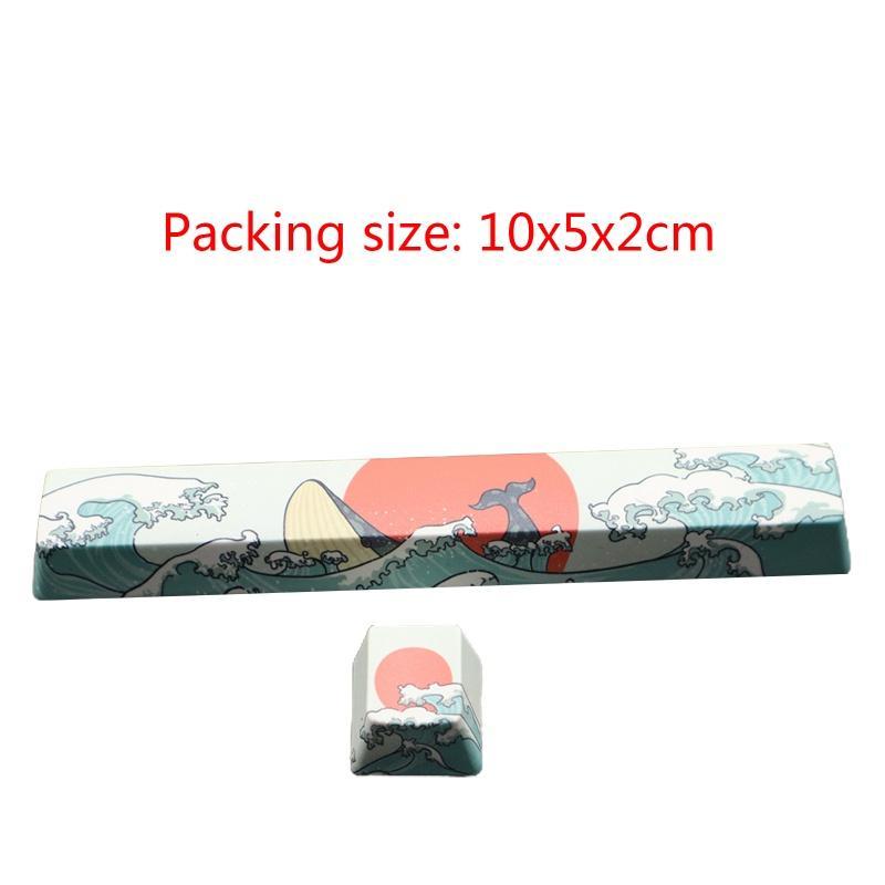 Set 2 Nút Bàn Phím Cơ DIY Bằng Nhựa PBT In Họa Tiết Không Gian San Hô