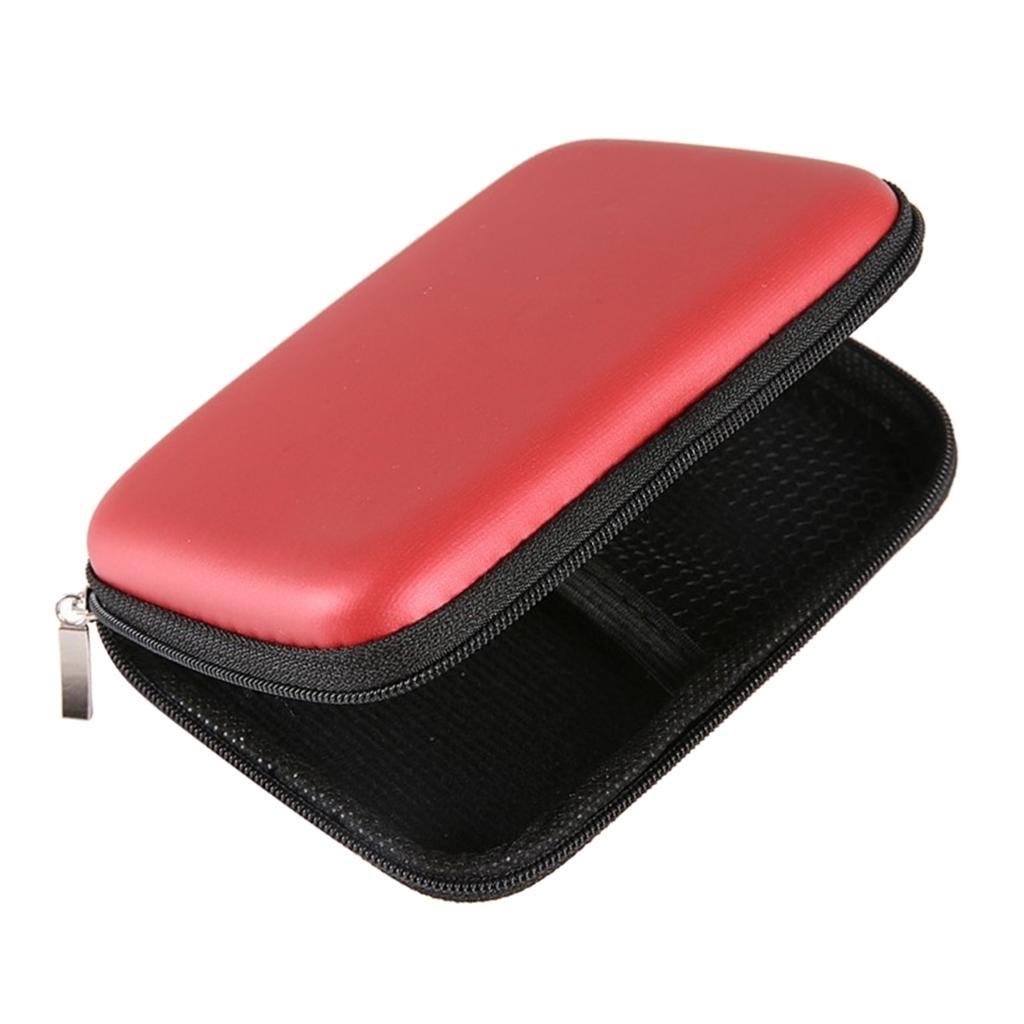 USB External HDD Hard Drive Disk Hard Case Bag Carry Pouch Case Red