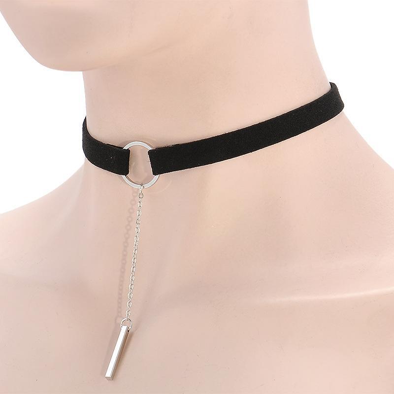 Choker Collar Chain Pendant Necklace Party Prom Fancy Elegant Decor