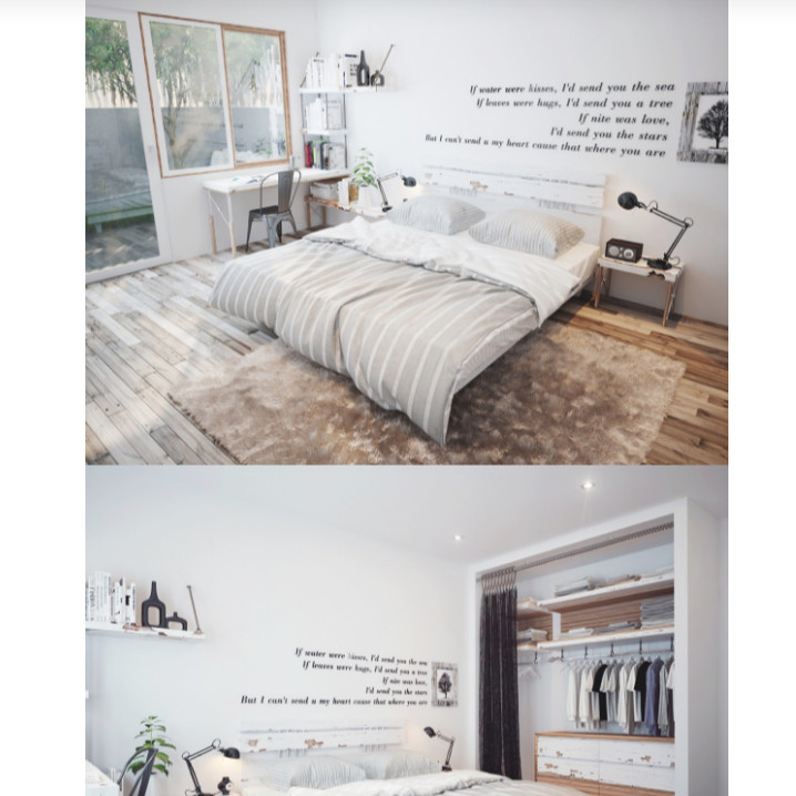 Cuộn 5m Decal Giấy Dán Tường màu trắng nhám