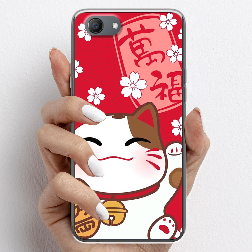 Ốp lưng cho Oppo F7, Oppo F7 Youth nhựa TPU mẫu Mèo thần tài