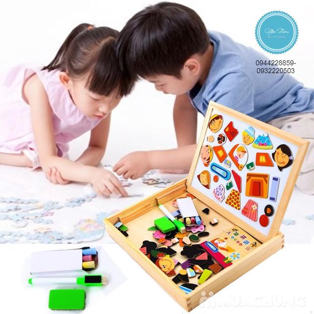 Đồ chơi bảng ghép hình gỗ bằng nam châm khiến bé thích thú