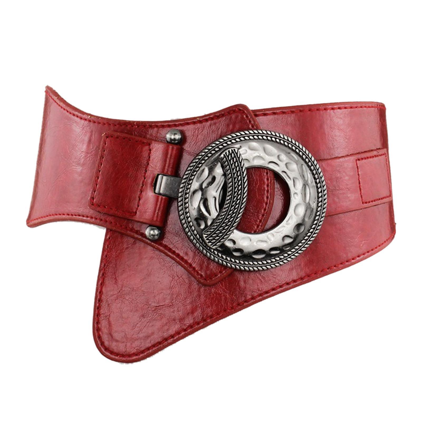 Women Waist Belt Wide PU Leather Elastic Cummerbunds for Wedding Skirt Girls