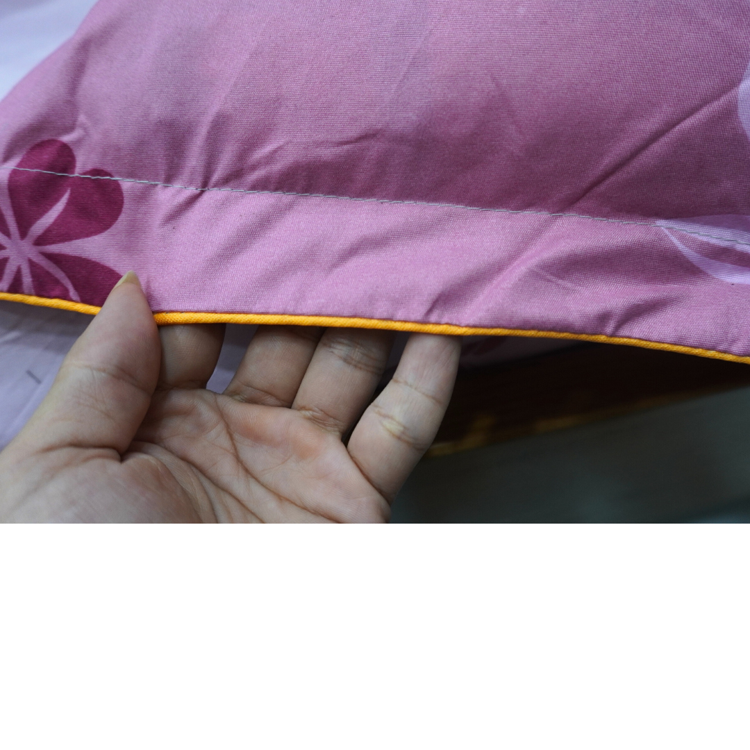 Bộ Drap Giường Có Chăn Hoa Xanh