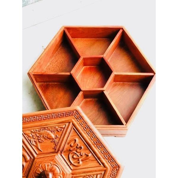 HỘP ĐỰNG BÁNH KẸO TẾT, PHÚC LỘC THỌ - GỖ HƯƠNG CAO CẤP