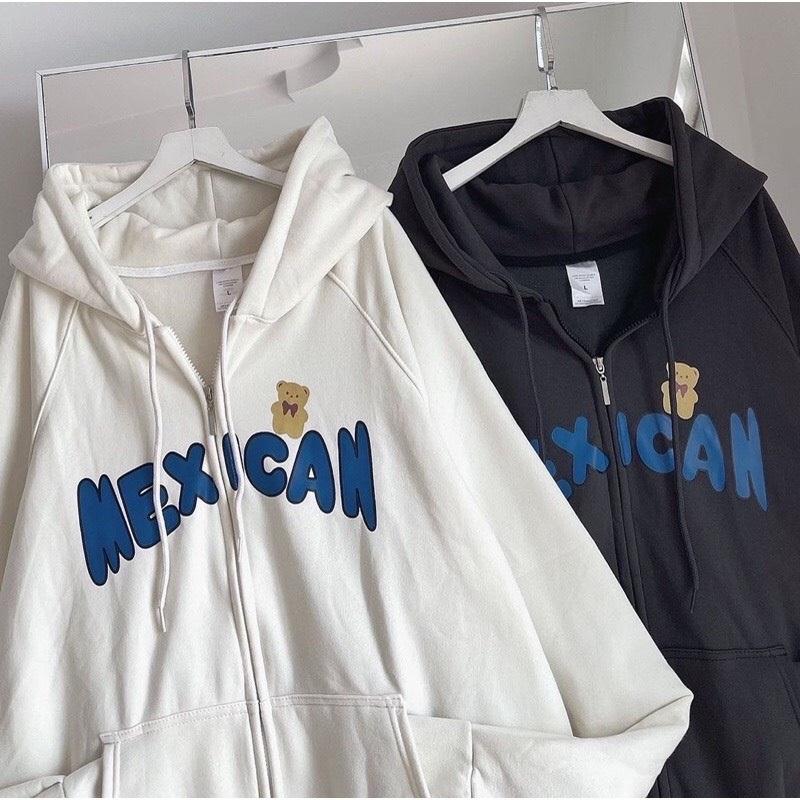 Áo Khoác Nỉ Bông MEXICAN Hoodie Zip form rộng Unisex Nam Nữ (Ảnh Thật/Có Sẵn)