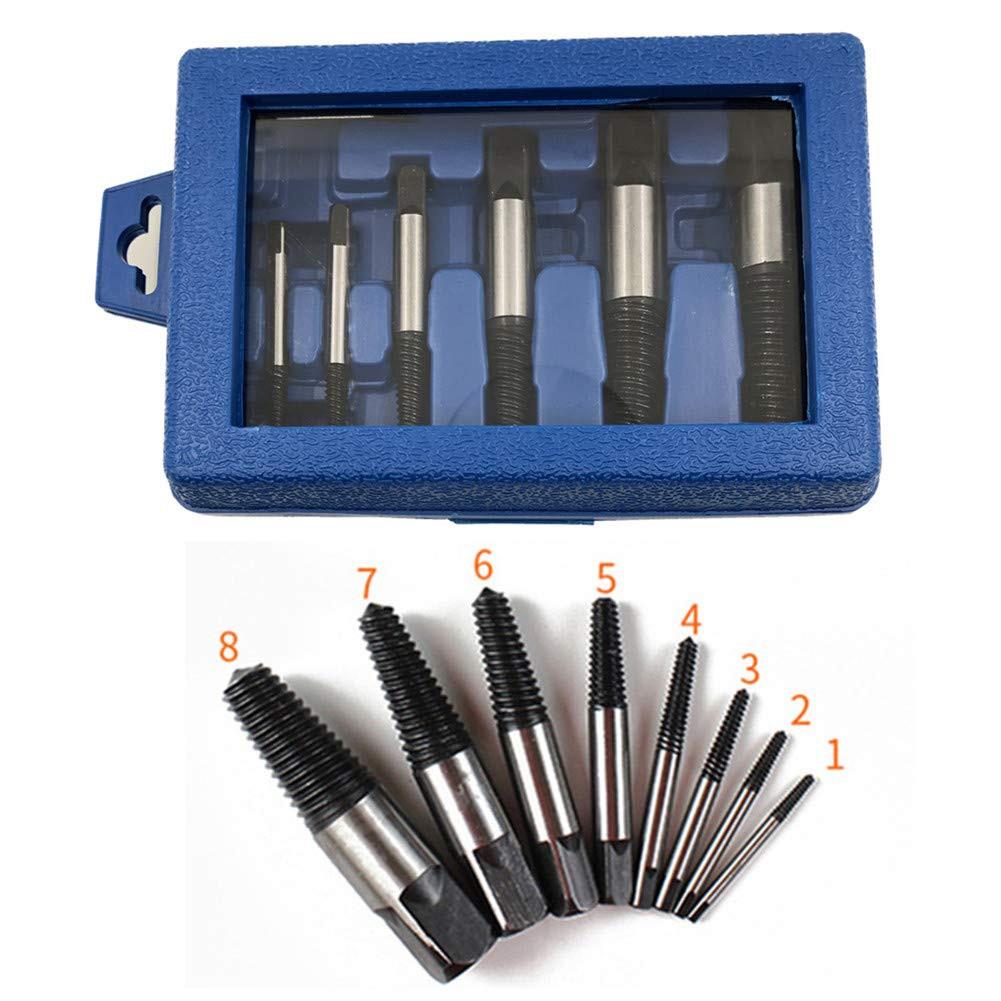 Bộ taro ren trái nhổ ốc vít gãy 8 cây , dụng cụ mở ốc vít, mũi khoan lấy ốc gẫy