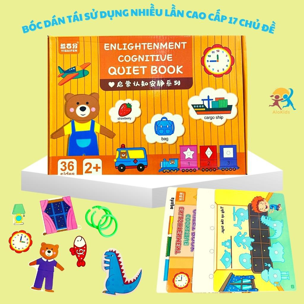 Học Liệu Bóc Dán Montessori Thông Minh Cho Bé, Học Liệu Busy Book 17 Chủ Đề Đa Dạng Dùng Nhiều Lần - Orgavil