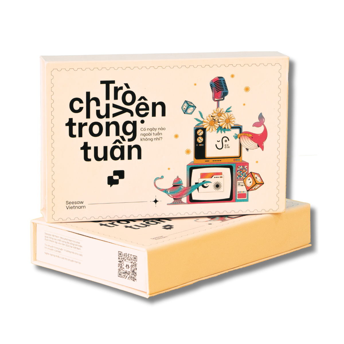 Boardgame Trò Chuyện Trong Tuần - Bộ thẻ Câu hỏi Trò chuyện và Thử thách Thú vị (Bộ 49 thẻ)