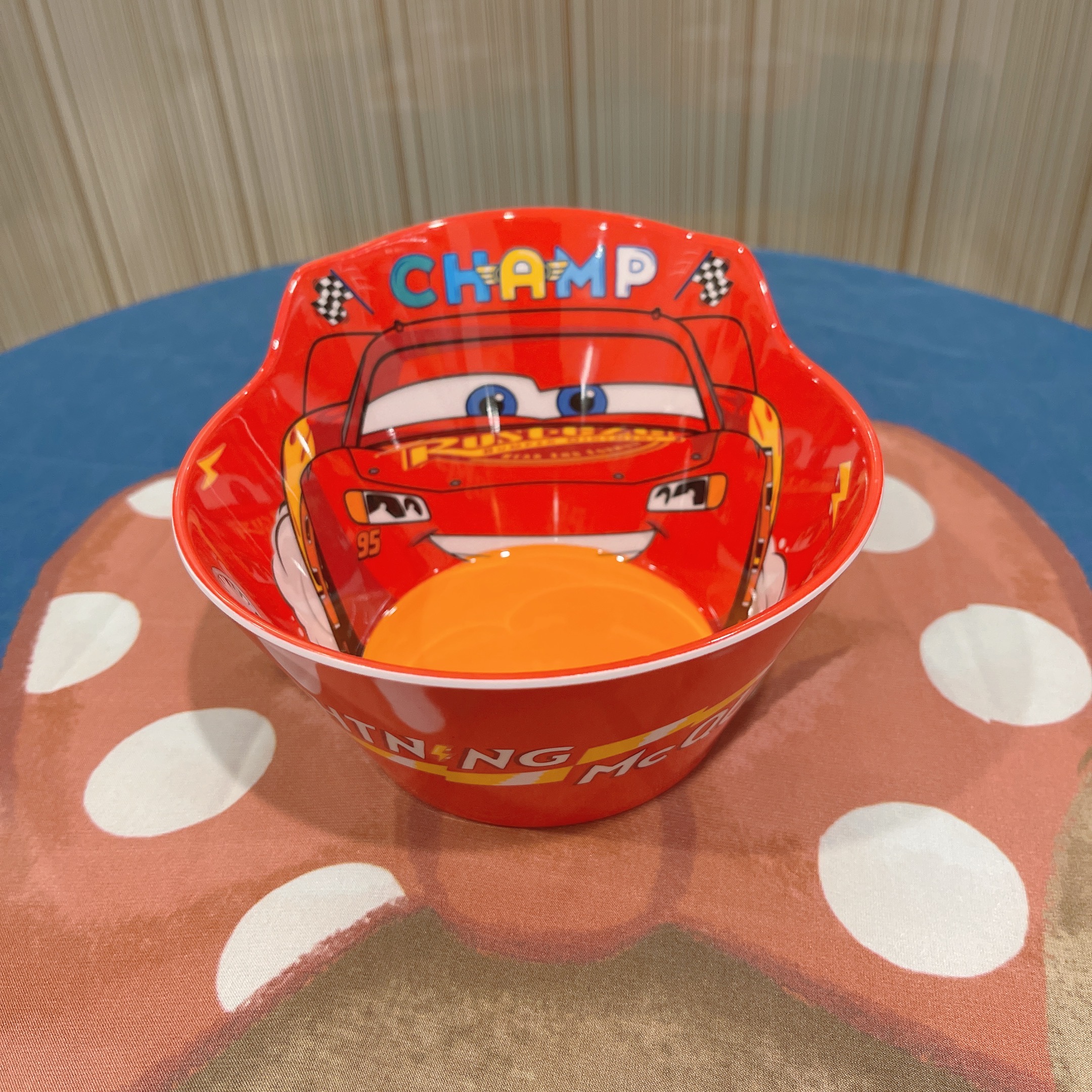 Chén ăn tô nhựa melamine hình xe đua Car Mcqueen Disney nổi 3D cho trẻ em bé trai - CHENCAR