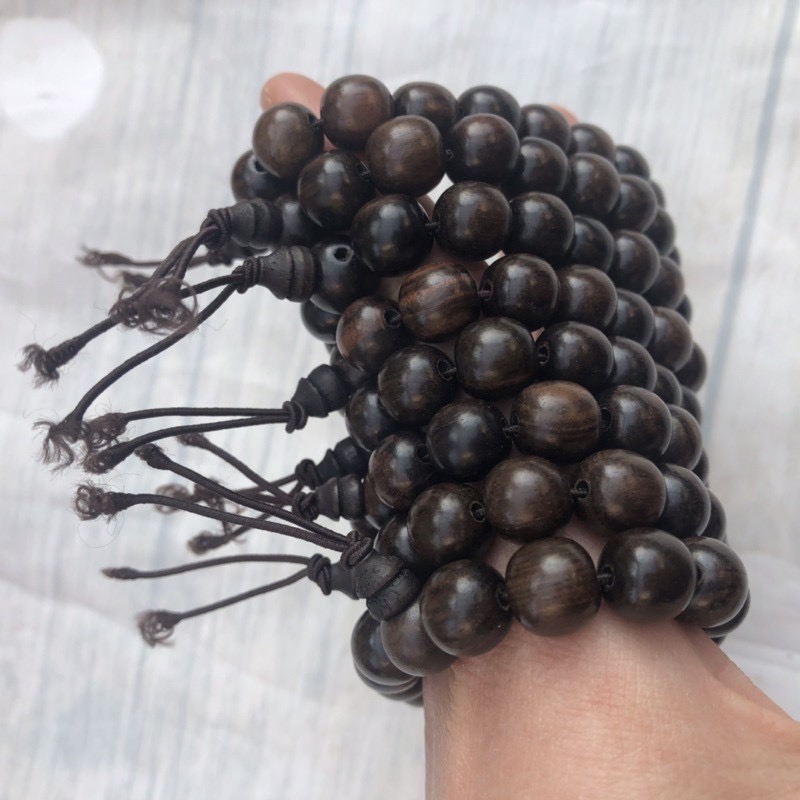 Vòng tay Mun sọc đen gỗ nhập khẩu Núm Hồ Lô  Đem lại May Mắn - Tài Lộc - Bracelet of HAHANCO