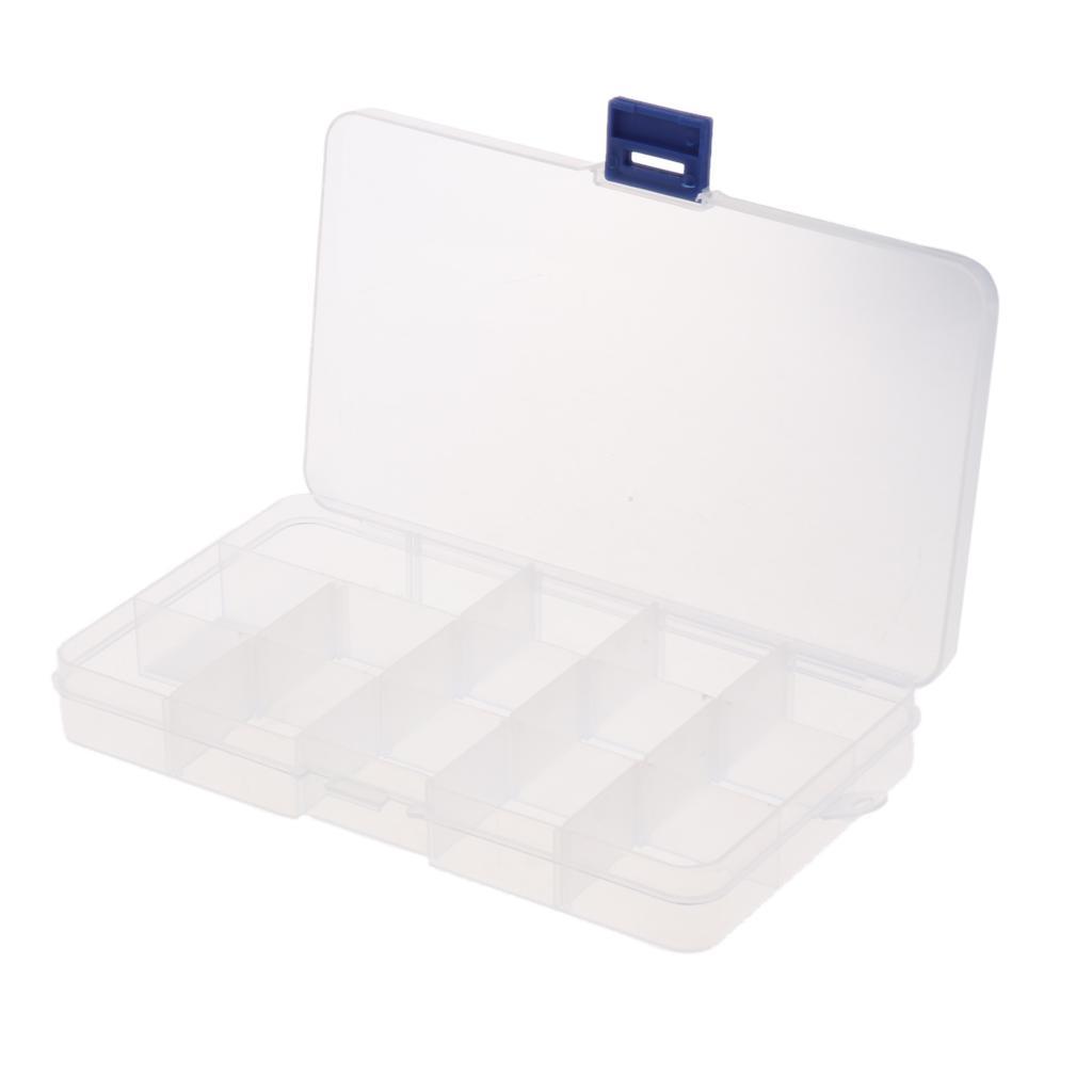 2pcs Detachable 15 Slots  Components Tool Storage Cases Boxes